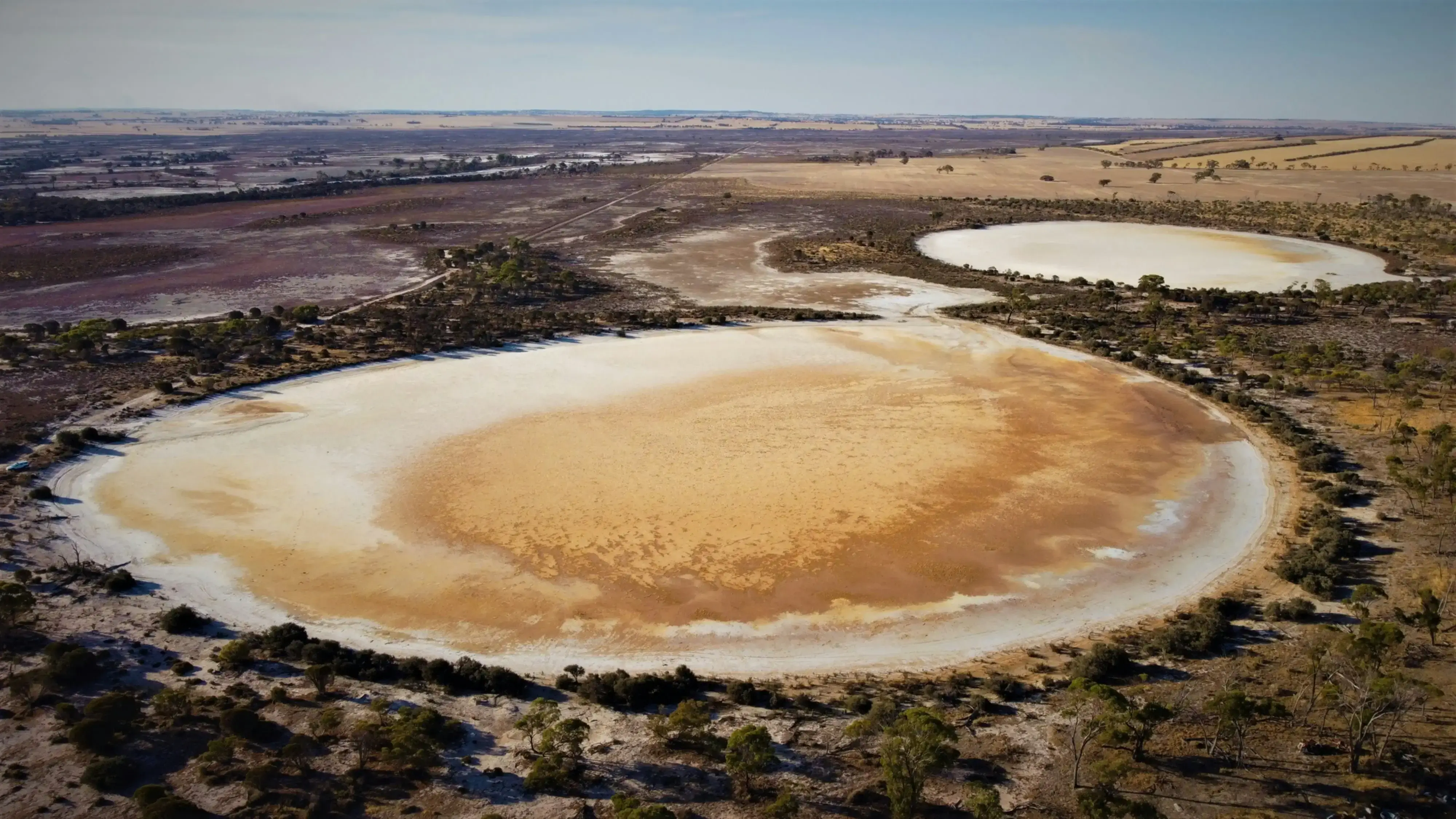 Cover image of dry lakes in desert